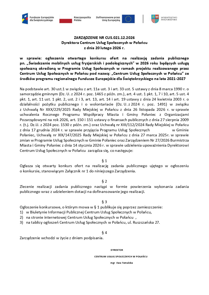 &bdquo;Świadczenie mobilnych usług fryzjerskich i&nbsp;podologicznych&rdquo;