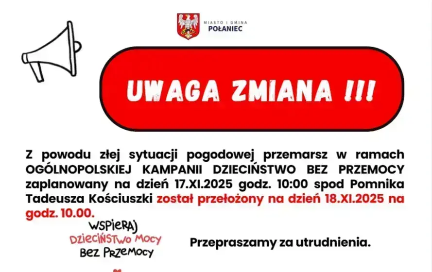 Zdjęcie do Zmiana terminu marszu